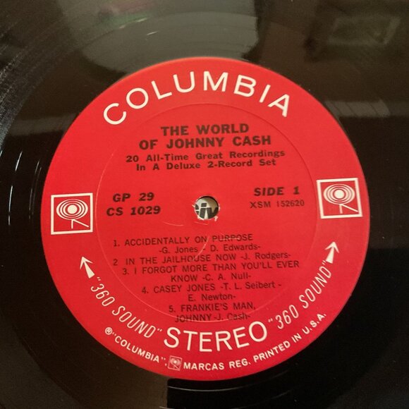 Vtg The World Of Johnny Cash Deluxe 2-Record Set Vinyl  *Only Disc One* 1970 - Picture 4 of 6